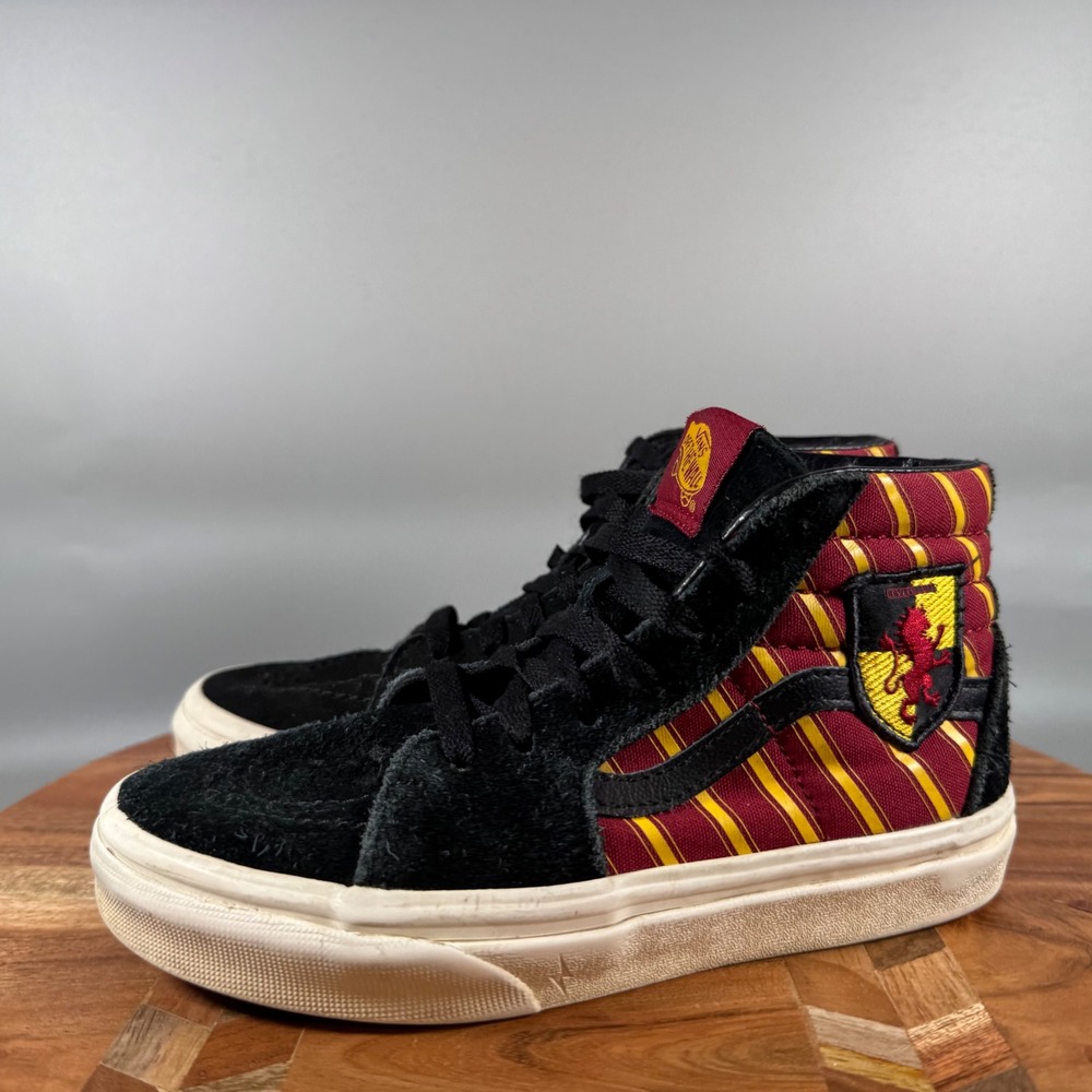 Vans Harry Potter Gryffindor Sk8-Hi Black Red Gold Kids Size 2.0 Sneakers - Picture 3 of 7